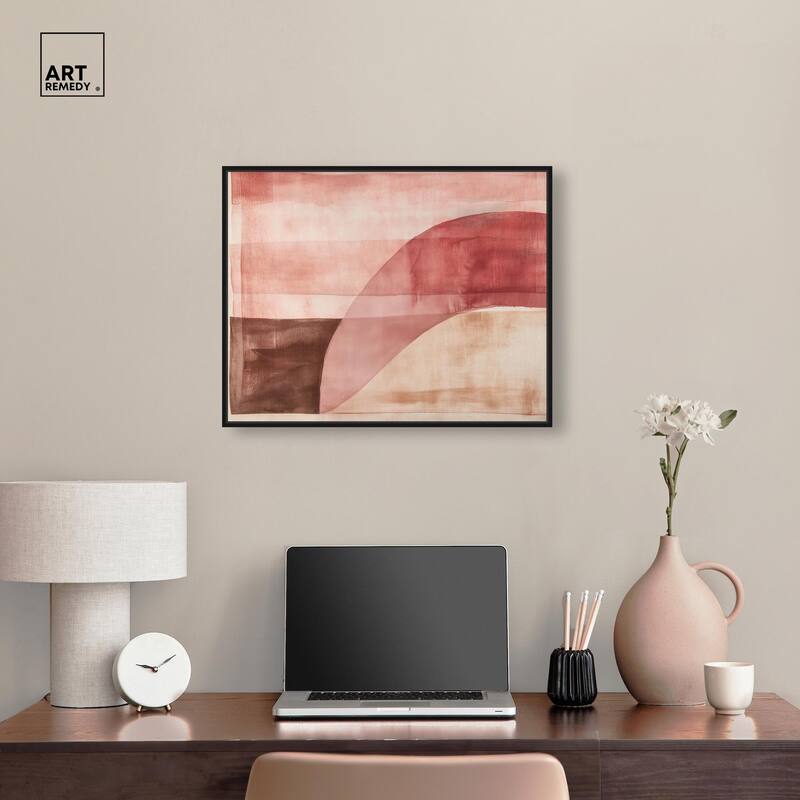 Faded Crimson Canvas by Art Remedy