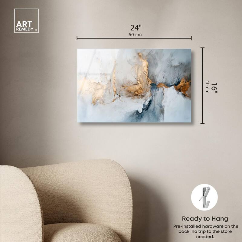 Canvas of Golden Shades Acrylic by Art Remedy, Ready to Hang