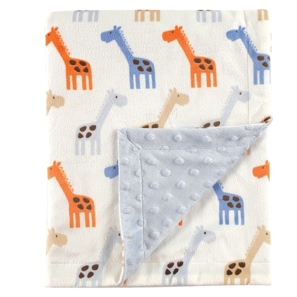 slide 1 of 1, Hudson Baby Infant Boy Plush Mink Blanket, Blue, One Size - Blue - One Size One Size - Blue
