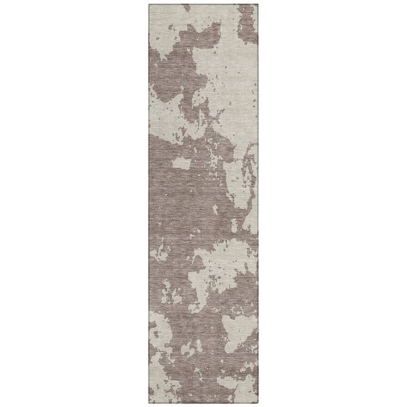 Machine Washable Indoor/ Outdoor Chantille Abstract Rug