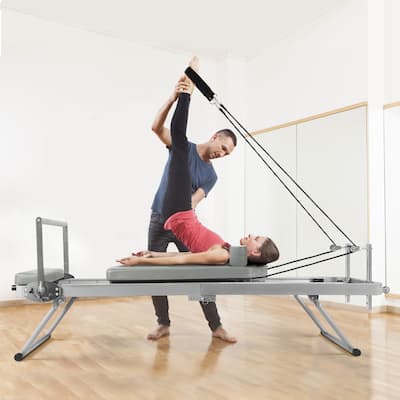ZENOVA Pilates Reformer，Foldable Pilates Reformer Machine for Home and Gym Use