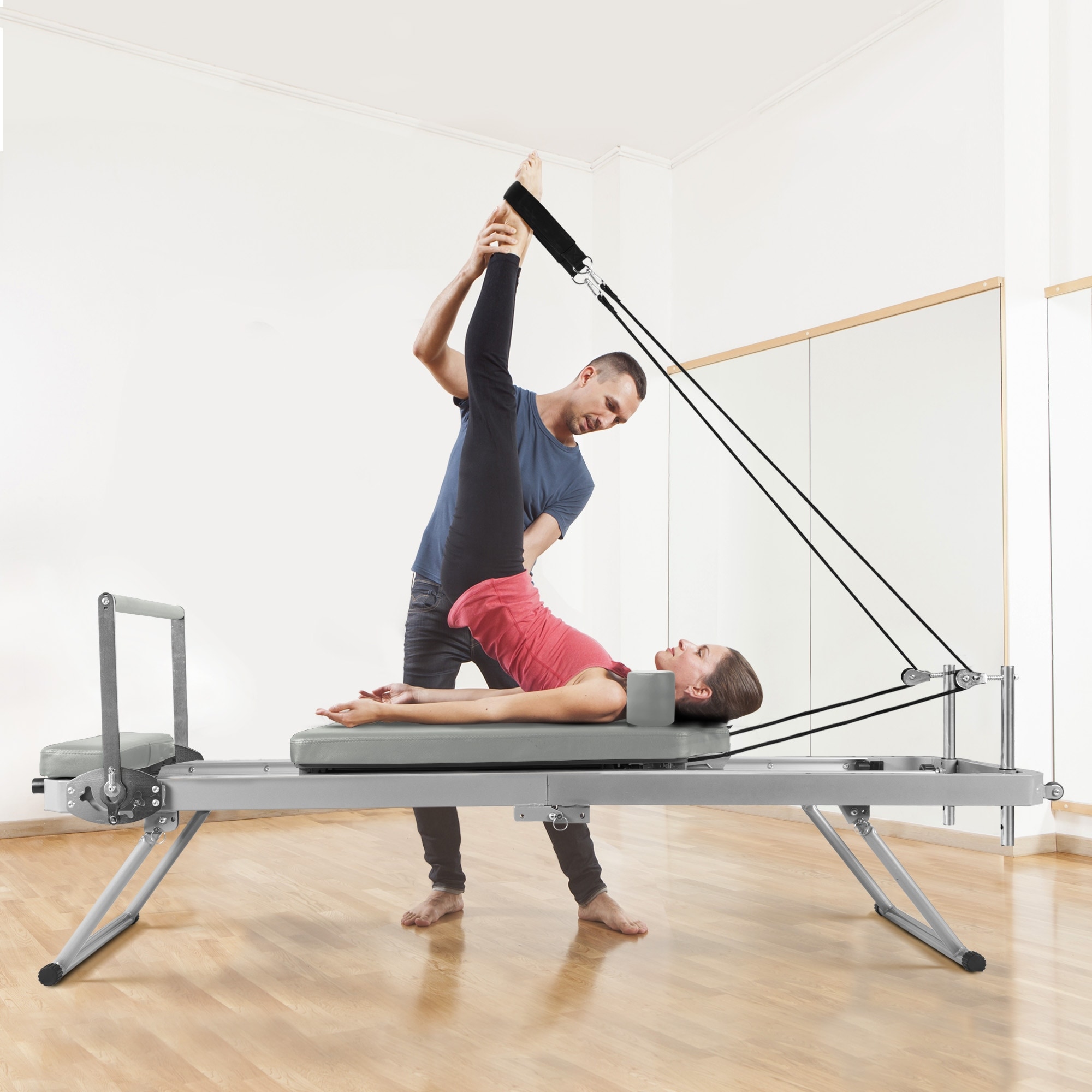 ZENOVA Pilates Reformer，Foldable Pilates Reformer Machine for Home and Gym Use