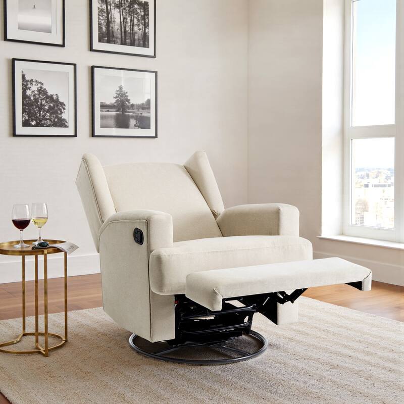Swivel Wingback Glider Rocker Nursery Recliner Chair