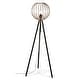preview thumbnail 7 of 6, Parry Industrial Metal Tripod Floor Lamp in Antique Brass Finish