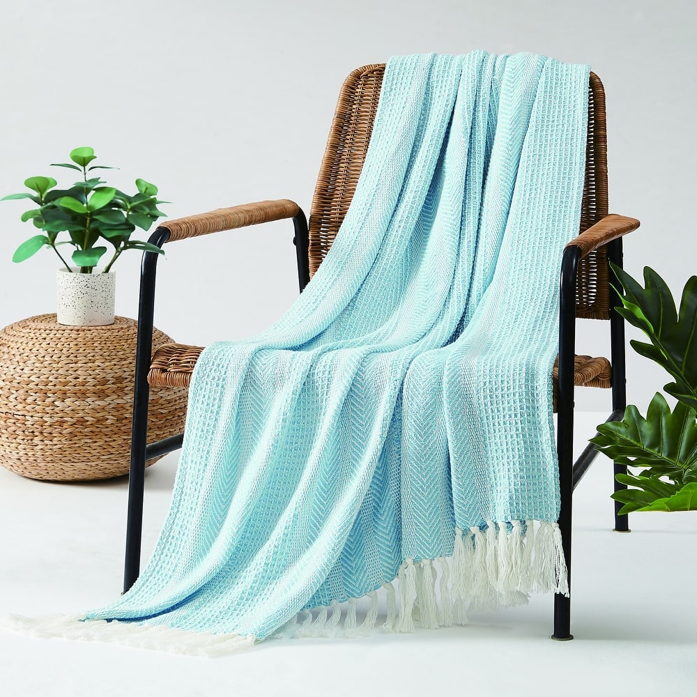 Oceanfront Resort Textured Stripe Throw