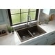 preview thumbnail 8 of 74, Karran 33" Top Mount Double Equal Bowl Quartz Kitchen Sink Kit - 33" x 22" x 9"