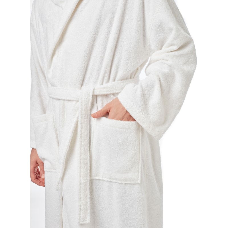 Men's Turkish Cotton Hooded Bathrobe