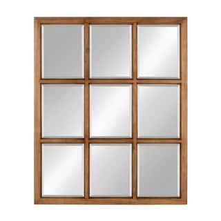 Kate and Laurel Hogan 9 Windowpane Wood Wall Mirror