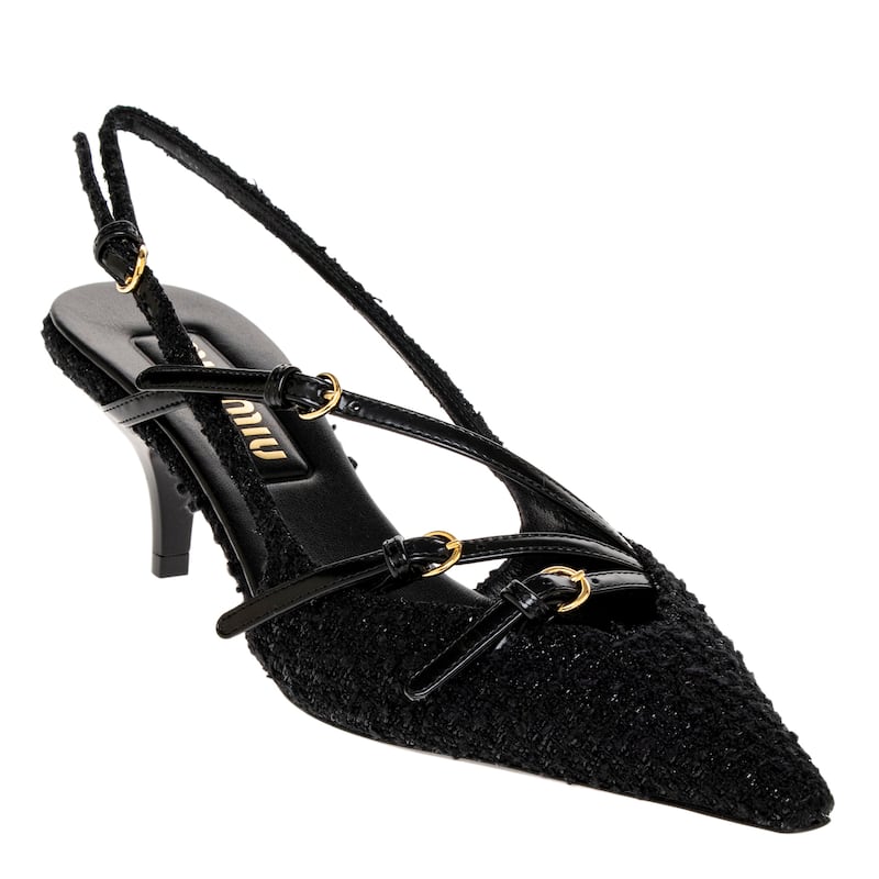 Miu Miu Fabric Slingbacks with Straps - 37 EU