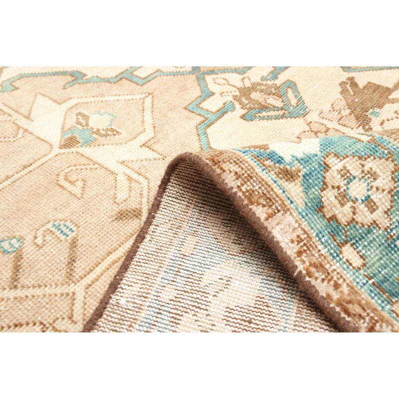 ECARPETGALLERY Hand-knotted Antalya Vintage Tan Wool Rug - 5'0 x 9'7