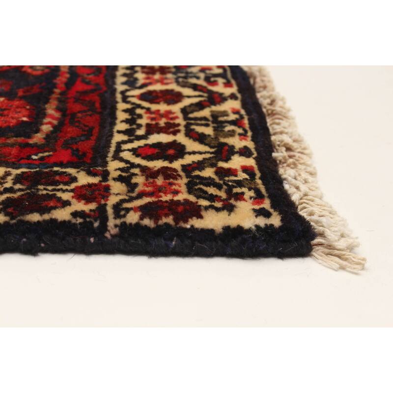 ECARPETGALLERY Hand-knotted Andelz Navy Wool Rug - 3'6 x 10'1