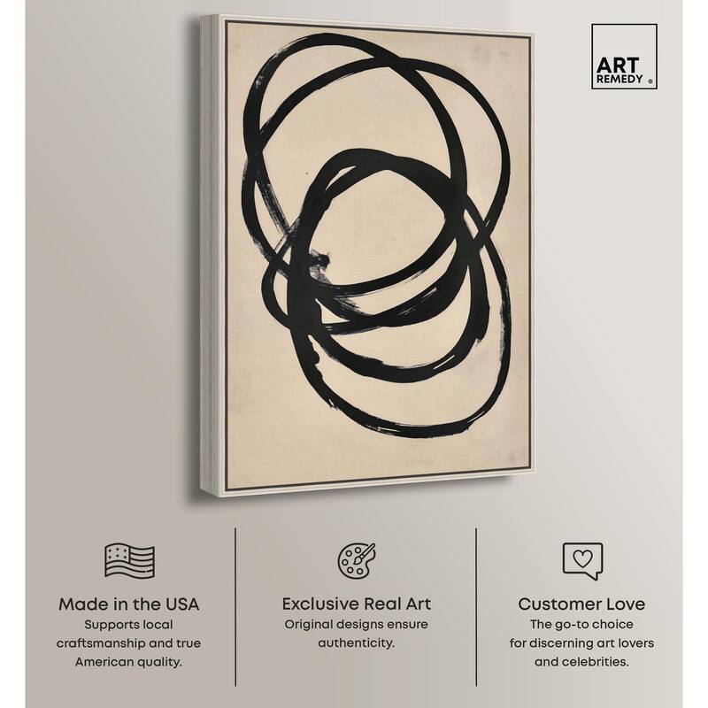 Beige Black II Canvas by Art Remedy