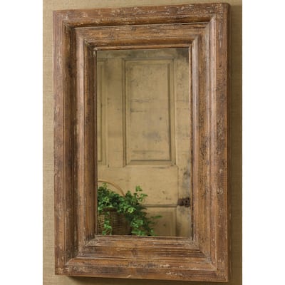 Park Designs Distressed Wood Mirror 36"H - Brown - 36"H x 24"W x 2.75"D