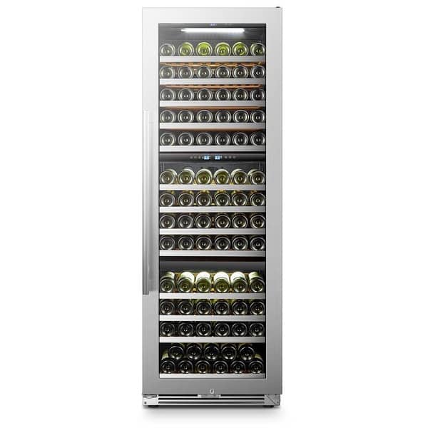 Shop Lanbopro Stainless Steel Triple Zone Wine Cooler 143 Bottles Capacity On Sale Overstock 31646964