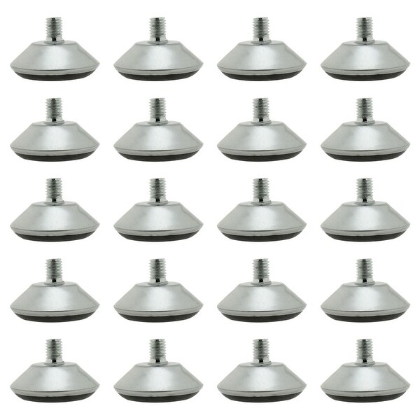 M8 x 11 x 40cm Screw on Furniture Glide Leveling Feet Adjustable Leveler Pad for Chair Industrial Machine Chair Leg 20pcs