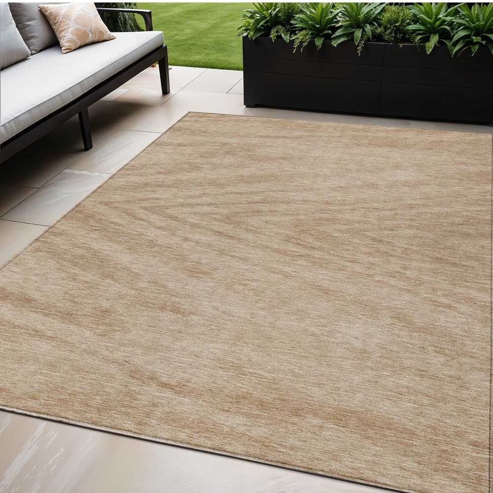 HomeRoots Abstract Transitional Rectangle Outdoor Rug