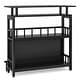 preview thumbnail 8 of 6, Bar Unit for Home Liquor, Black Entertainment Bar Upholstered Bar Table with Storage