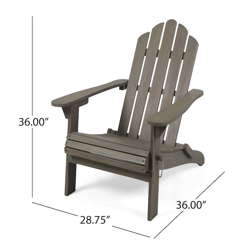 Hollywood Outdoor Outdoor Acacia Wood Foldable Adirondack Chairs (Set of 2) by Christopher Knight Home
