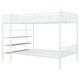 preview thumbnail 4 of 12, Twin Over Full Metal Bunk Bed with 5-Tier Storage Shelves, Built-In Side Shelf, and Sturdy Frame for Kids or Guest Room