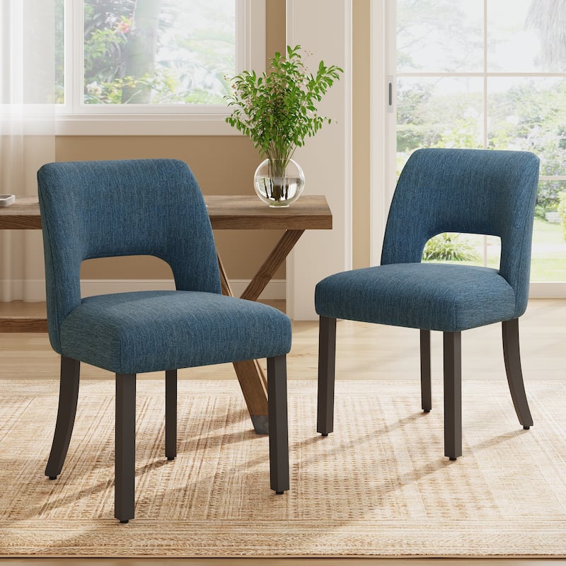 Set of 2/4/6 Modern Fabric Upholstered Dining Room Chair Kitchen Chairs with Wood legs