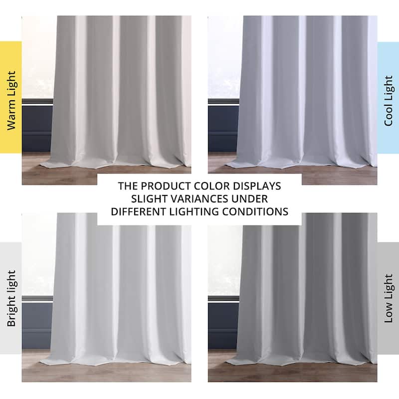Exclusive Fabrics Textured Dupioni Faux Silk 108-inch Blackout Grommet Curtain (1 Panel) - 50 x 108