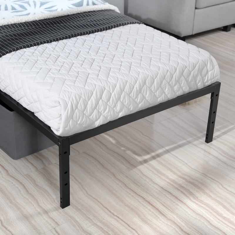 Homy Casa Metal Platform Bed Frame with RGB LED Light Strip