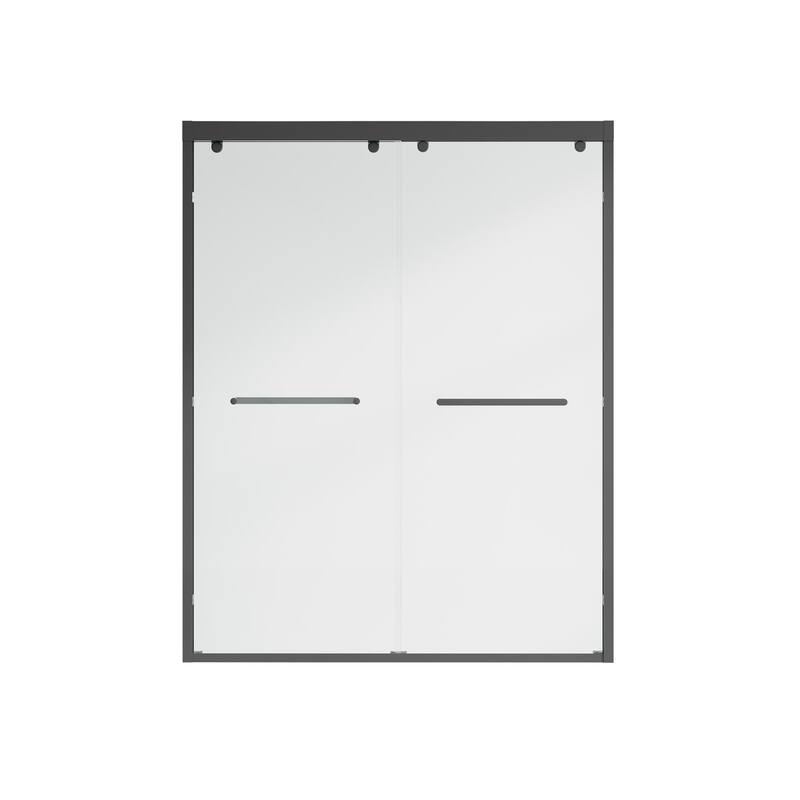 44-48"W/56-60"W x 75"H Double Sliding Shower Door With 8mm Tempered Glass & Aluminum Alloy Frame