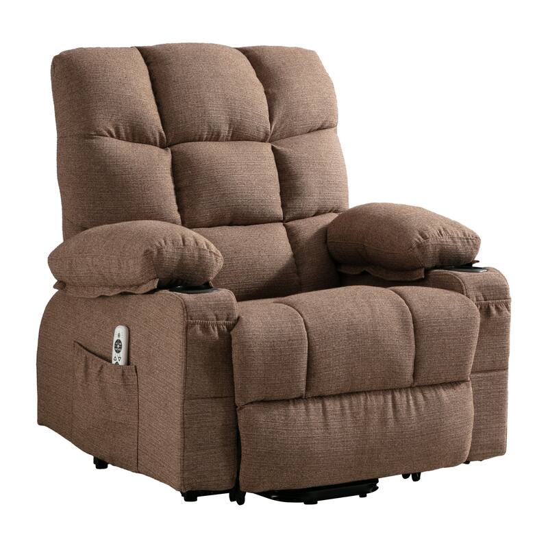 Electric Lift Recliner with Heating, Massage Therapy, USB Charging, and Handy Storage Pockets