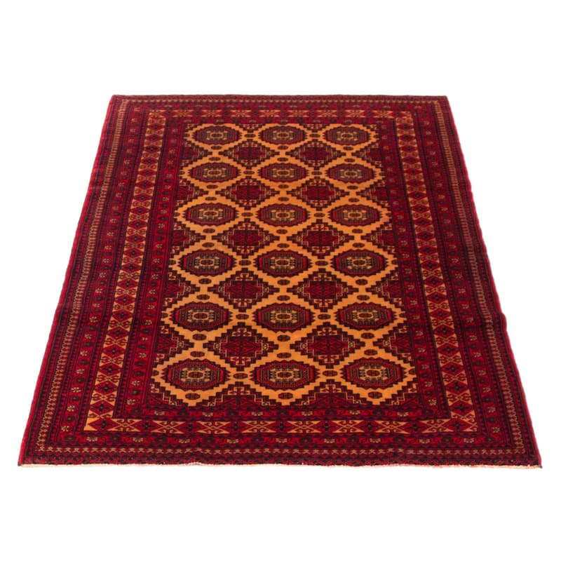 Teimani Red Rug 3'11" x 6'2" - 3'11 x 6'2