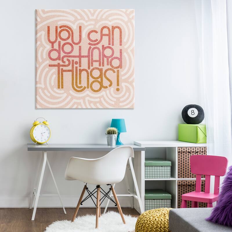 Stupell Pastel You Can Do Hard Things Canvas Wall Art Design By Sarah Hickman
