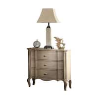 Antique Taupe Nightstand with 3 Drawers - On Sale - Bed Bath & Beyond ...