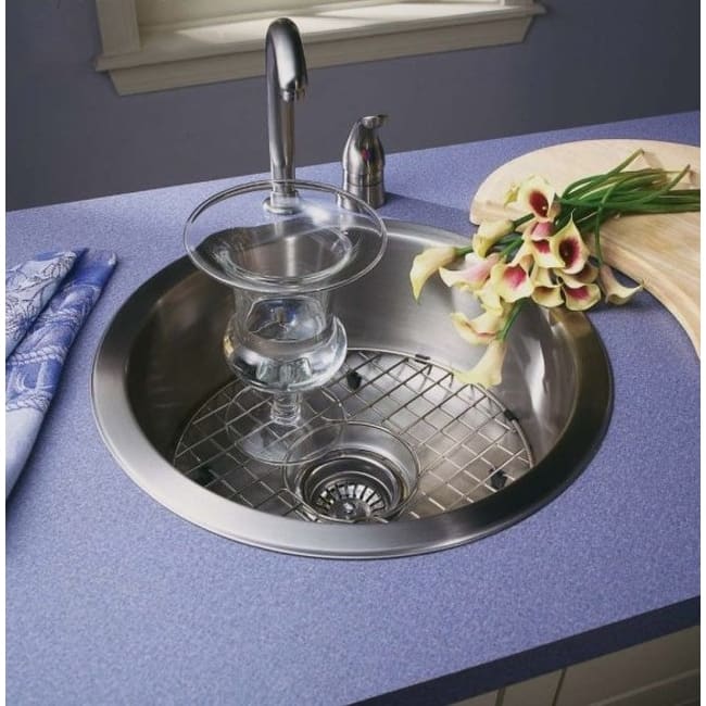 Houzer Medallion 17-1/2" Single Basin Drop In 18-Gauge Stainless Steel - Stainless Steel
