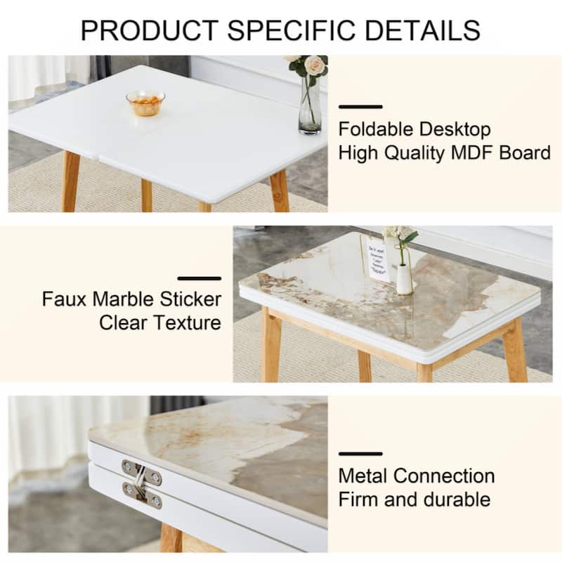 sintered stone tabletop with rubber wooden legs