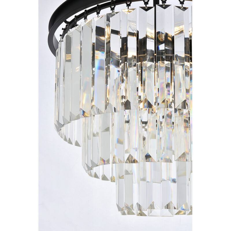 Royce Edge 9-Light Matte Black Chandelier