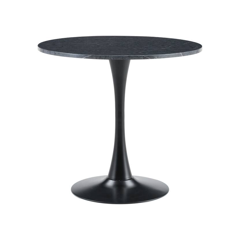 Kitchen Table with Thickened Tabletop, Round Tulip Dining Table, Bistro Table Circle Table Coffee Table