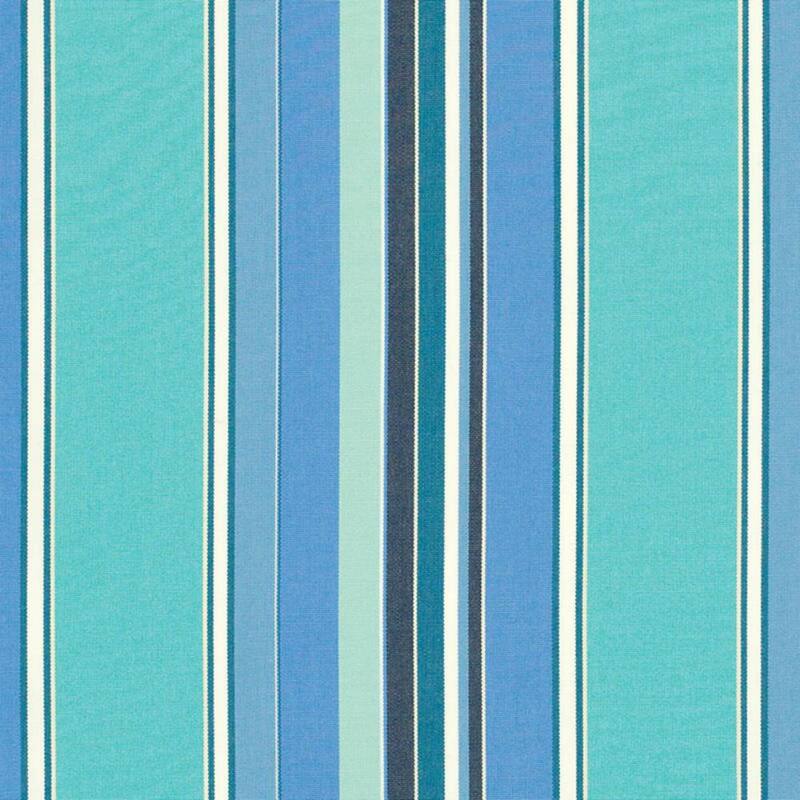 Sunbrella Stripe Fabric 1-Piece Indoor/Outdoor Wicker Bench Cushion, 43.5"W x 19.5"L, Maxim Forest Green - 43.5"W x 19.5"L