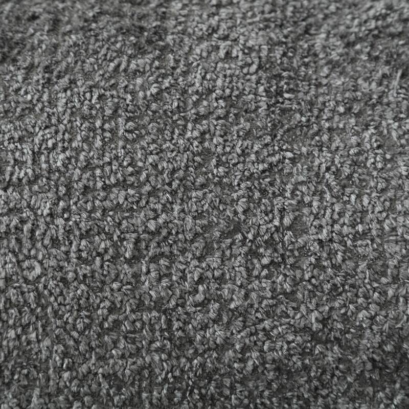 Gray Chenille U-Shape Reversible Sectional Sofa with Ottomans & Pillows