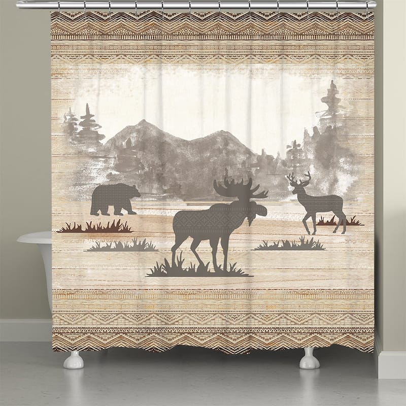 Laural Home Mountain View Shower Curtain 71x72