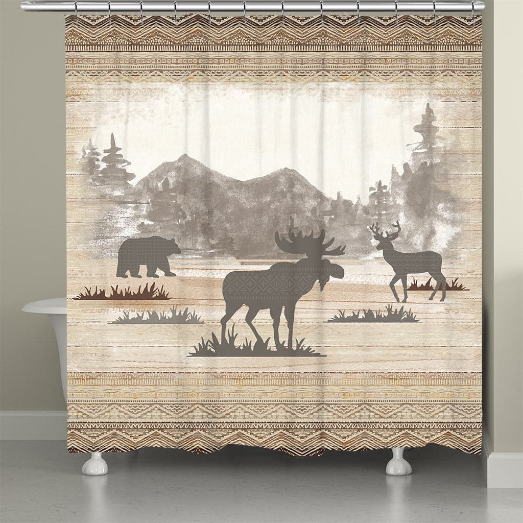 Laural Home Mountain View Shower Curtain 71x74