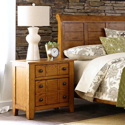 Copper Grove Grandpa's Cabin Aged Oak Night Stand