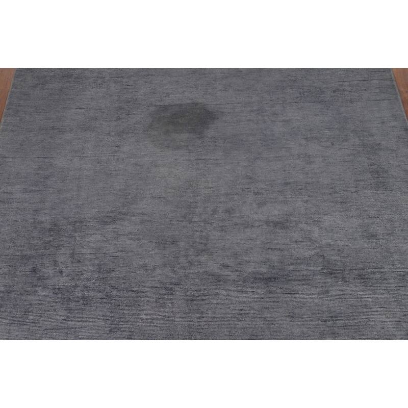 Blue Gabbeh Modern Area Rug Handmade Wool Carpet - 7'11"x 9'10"