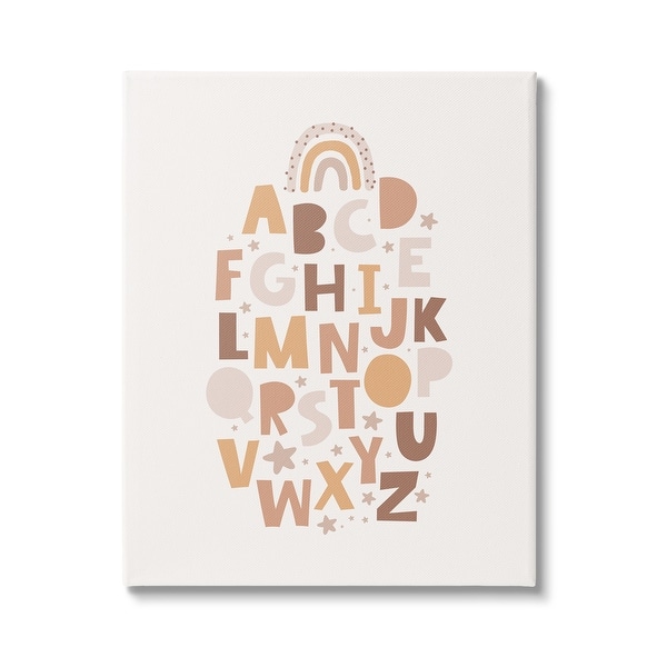 slide 2 of 17, Stupell Muted Alphabet Letters Canvas Wall Art Design by LSR Design Studio 16 x 20