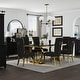preview thumbnail 76 of 193, 65 inch Faux Marble Dining Table Set with Boucle Dining Chairs Black - Table with 6 Chairs