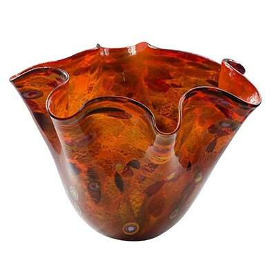 A&B Home Svirla Glass Ripple Vase D15 x17 