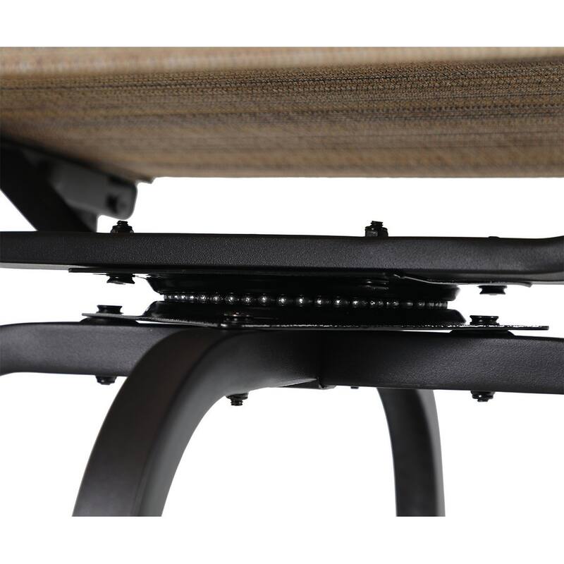 PHI VILLA Outdoor AllWeather Swivel Patio Bar Stools With Arms(Set of