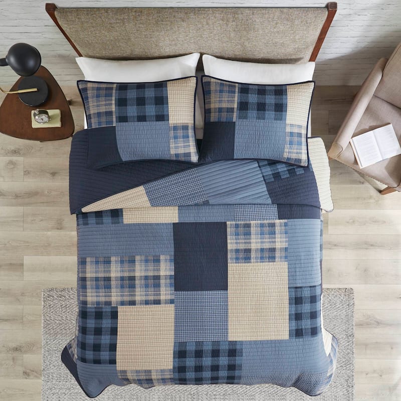 Woolrich Winter Hills Tan Oversized Cotton Quilt Set