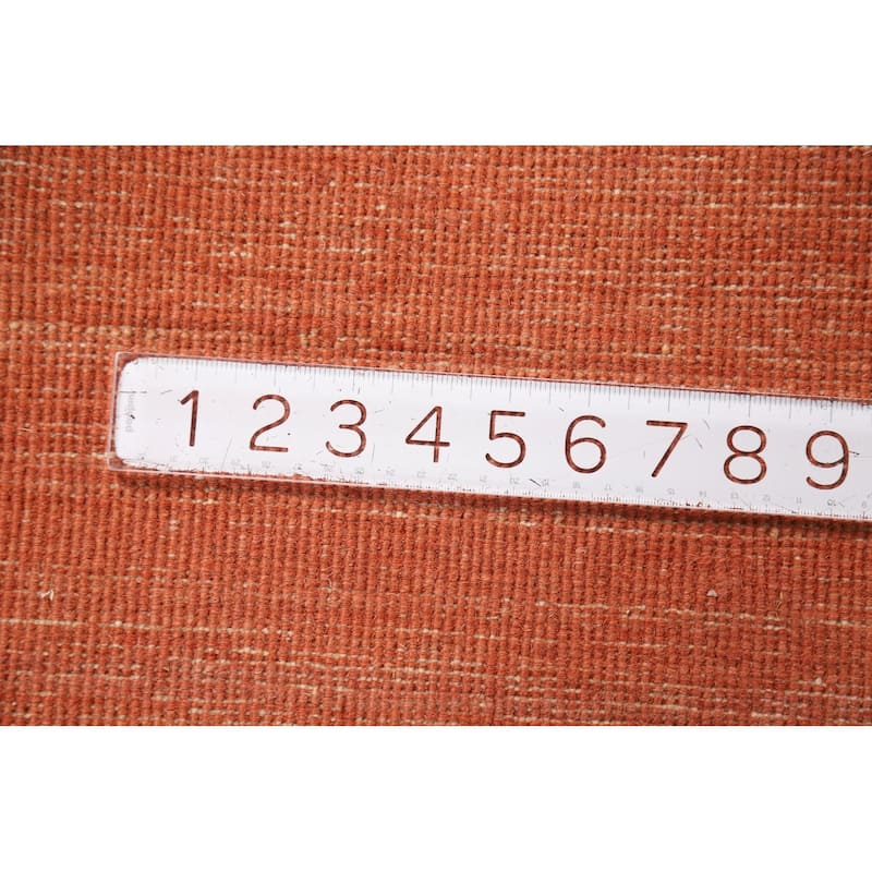 Orange Gabbeh Modern Area Rug Hand-Knotted Wool Carpet - 9'0"x 11'7"