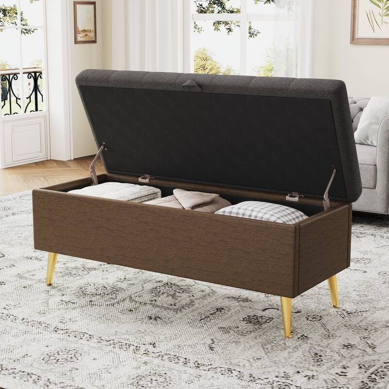 Modern Storage Ottoman Bench