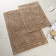 preview thumbnail 5 of 36, Superior Cotton Solid Non-slip Backing 2-Piece Bath Rug Set Latte
