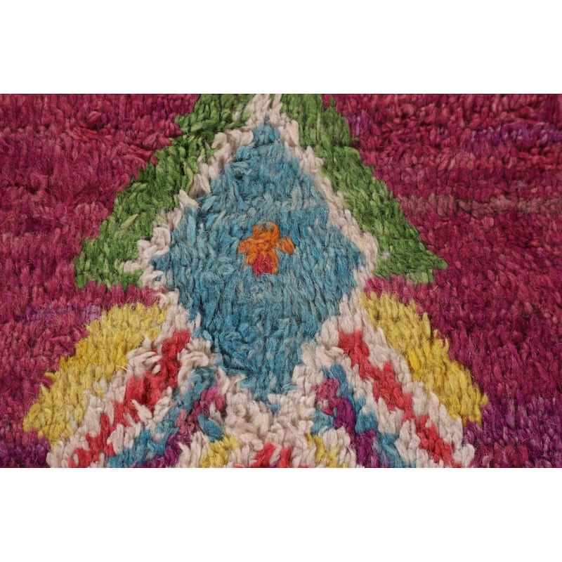 Tribal Moroccan Oriental Large Area Rug Handmade Wool Carpet - 9'6" x 14'8"